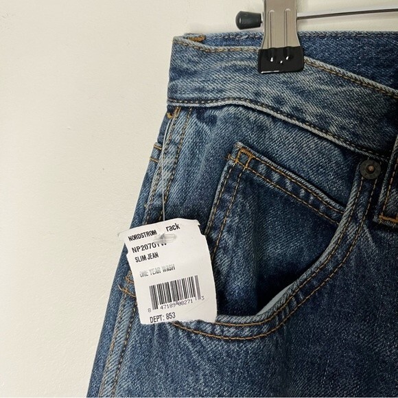 6397 NWT Slim Skinny Jeans Women’s Size 26 Clean Dark High Rise Italian Denim - Picture 9 of 15